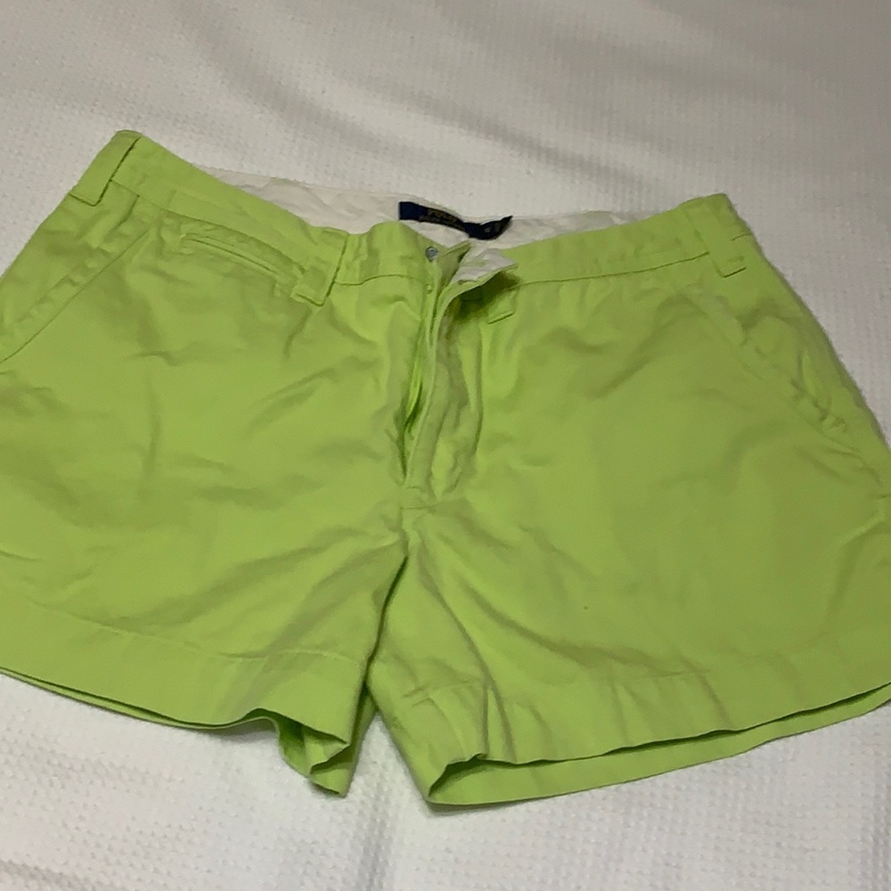 Polo shorts fun green color EUC worn once